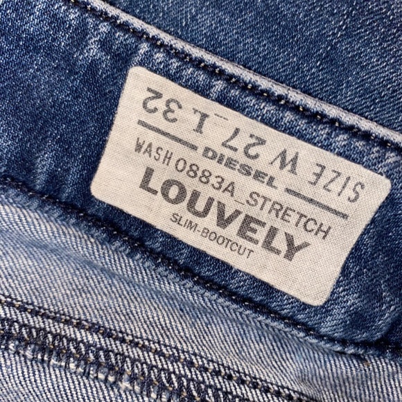 Diesel  27” Waist x 32” Inseam  Louvely Slim-Bootcut  Mid Wash  Denim Jean - Picture 10 of 14